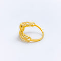 Dual Leaf 22k Gold Ring