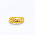 Timeless Leaf 22k Gold Band Ring