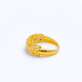 Timeless Leaf 22k Gold Band Ring