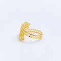 Versatile Fancy Leaf 22k Gold Ring