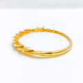 Flowy High Finish 22k Gold Bangle Bracelet