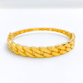 Bold Chain Linked 22k Gold Bangle Bracelet