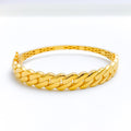 Evergreen Chainlink 22k Gold Bangle Bracelet