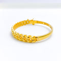 Fancy Interlinked 22k Gold Bangle Bracelet