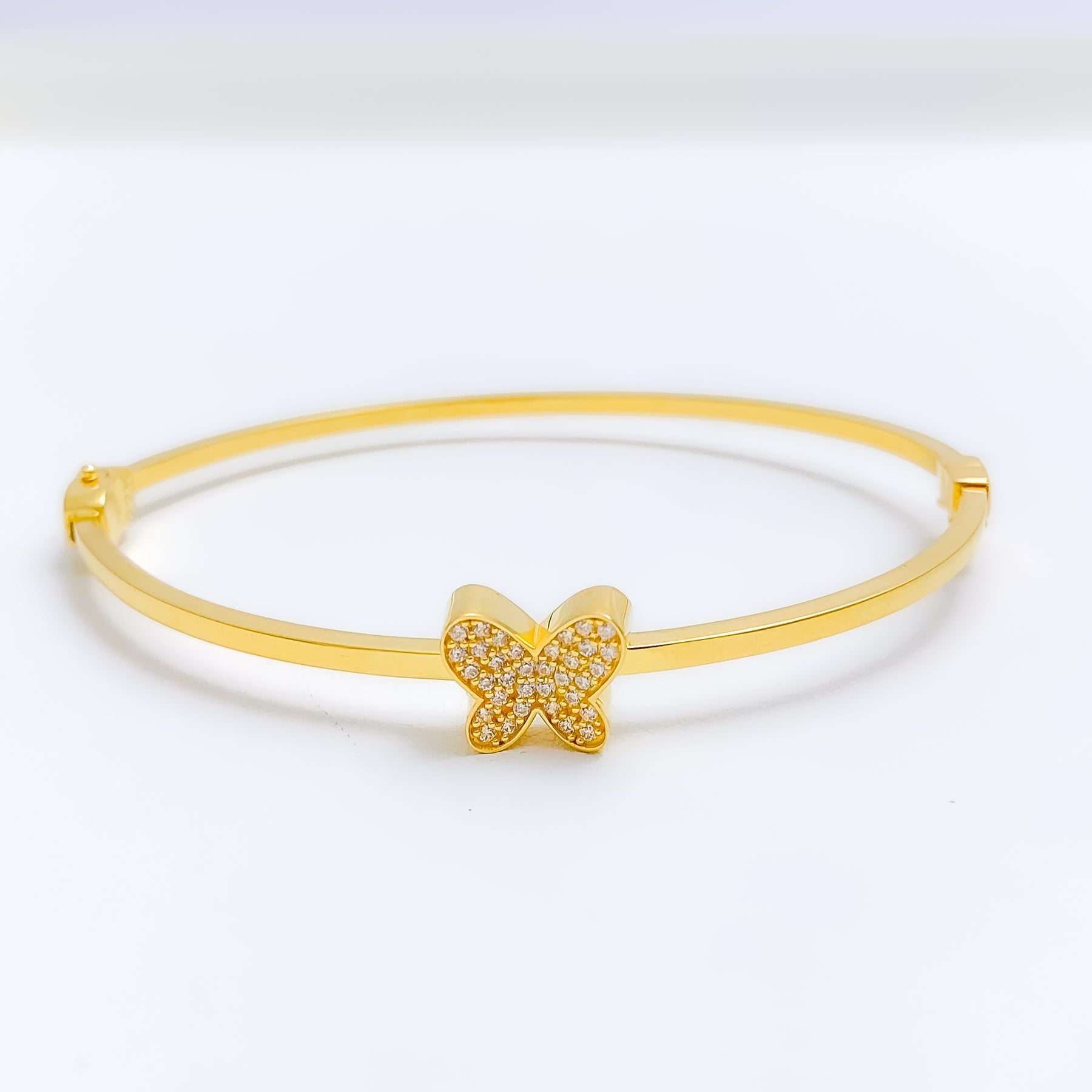 Shimmering CZ Butterfly Bangle Bracelet – Andaaz Jewelers