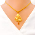22k-gold-distinct-shiny-open-triangle-pendant-set