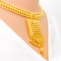 22k-gold-Upscale Rectangular Dangling Necklace Set