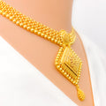 22k-gold-Impressive Diamond Shaped Hanging Necklace Set
