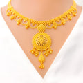 22k-gold-Tasteful Festive Tassel Necklace Set 