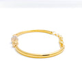 Stylish Polka Dot 22k Gold Bangle Bracelet