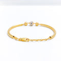 Stylish Polka Dot 22k Gold Bangle Bracelet