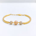 Lightweight Blush 22k Gold Bangle Bracelet