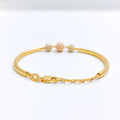 Lightweight Blush 22k Gold Bangle Bracelet