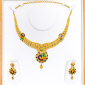 Royal Vibrant Peacock Necklace Set