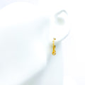 22k-gold-Glistening Cone Accented Hoop Earrings