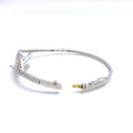 Swirl Diamond + 18k Gold Bangle Bracelet