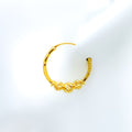 22k-gold-Shiny Faceted Orb Hoop Earrings