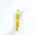 22k-gold-Jazzy Tassel Hoop Earrings