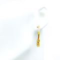 22k-gold-Attractive Alternating Disco Hoop Earrings