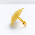 Intricate Radiant 22k Gold Round Beaded Ring