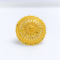 Majestic Floral 22k Gold Beadwork Ring