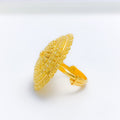 Majestic Floral 22k Gold Beadwork Ring