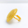 Luscious Detailed Beaded 22k Gold Dome Ring