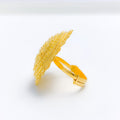 Tasteful Textured 22k Gold Statement Ring