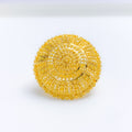 Classic Beaded 22k Gold Statement Ring