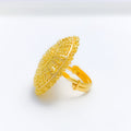 Classic Beaded 22k Gold Statement Ring