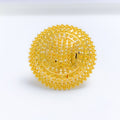 Stunning Ornate Beaded 22k Gold Statement Ring