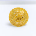 Fancy Flowing Sun Statement 22k Gold Ring