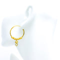 22k-gold-Trendy Heart Hoop Earrings 