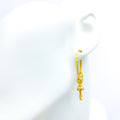 22k-gold-Festive Multi Bead Hoop Earrings