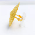 Palatial Floral Motif 22k Gold Statement Ring