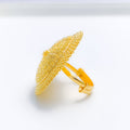 Fancy Flowing Sun Statement 22k Gold Ring