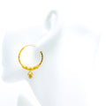 22k-gold-Posh Reflective Striped Hoop Earrings