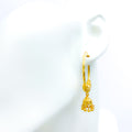 22k-gold-Palatial Textured Hoop Earrings