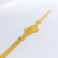 Refined Traditional Flower 22k Gold Bracelet