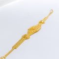 Intricate Rectangular Tapered 22k Gold Bracelet
