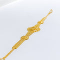 Classic Floral Symmetrical 22k Gold Bracelet