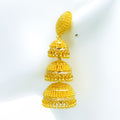 22k-gold-Majestic Multi-bead Bold Jhumki