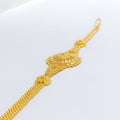 Ornate Floral Dome 22k Gold Bracelet