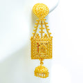 22k-gold-Rectangular Beaded Jhumki Earrings