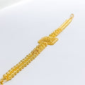 Magnificent Fancy Square 22k Gold Bracelet