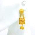 22k-gold-Rectangular Beaded Jhumki Earrings