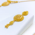 Radiant Round Paisley 22k Gold Necklace Set