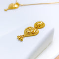 Shimmering Heart Adorned Necklace Set