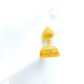 22k-gold-Elevated Elegant Chequered Jhumki