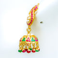 22k-gold-Majestic Vibrant Paisley Jhumki